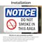 Signmission Do Not Smoke In This Area OSHA Notice Sign, Vinyl Decal, 10in W x 7in L, 2PK OS-2PACK-NS-D-710-L-15482 - alternate 6